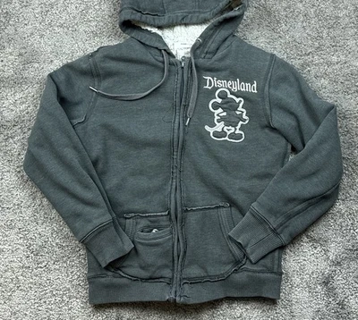 Sudadera con Capucha Disney Parks Disneyland Para Mujer Gris Mediano Forrada Sherpa Cremallera Mickey 55 Foto 1 de 4
