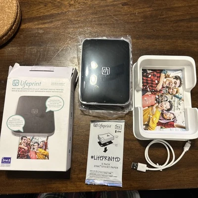 Lifeprint  WiFi Photo and Video Printer 3x4.5- Gray/Black - Open Box - Image 1 of 4