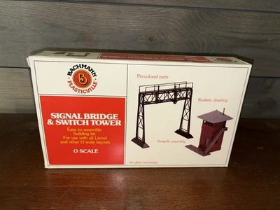BACHMANN O SCALE MODEL TRAIN PLASTICVILLE SIGNAL BRIDGE & SWITCH TOWER #1951 FS - Image 1 of 2