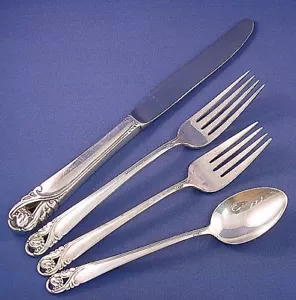 SPRING GLORY- INTERNATIONAL STERLING 4 PIECE LUNCH PLACE SETTING(S)-*MODERN* - Picture 1 of 1