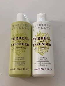 Crabtree & Evelyn VERBENA & LAVENDER Shampoo & Conditioner Set  16.2 fl oz X 2 - Picture 1 of 2