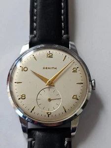 ZENITH-SPORT-50ER JAHRE-HANDBUCH-KALIBER 126-GANZSTAHL-SIGNIERT-OVERSIZE-37 MM - Bild 1 von 24