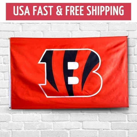 Cincinnati Bengals Team 3x5ft Flag NFL Banner Super Bowl LVI Bound AFC Champions Cover