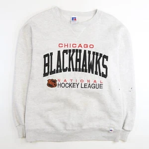 Vintage Chicago Blackhawks Russell Athletic Sweatshirt Crewneck Large 90s NHL - Picture 1 of 12