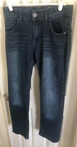 Tommy Hilfiger Boys 14 Straight Leg Slim Revolution Dark Denim Jean Designer - Picture 1 of 5
