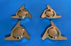 New Set of 4 Knock-Off Knockoff Nuts Wire Wheels MG TD TF MGA 12 TPI 3 Eared