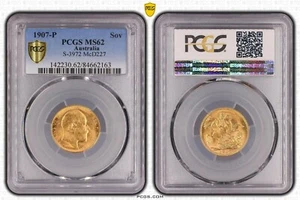 1907P Sovereign in PCGS MS62 - Picture 1 of 3