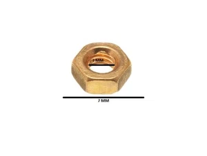 Tuerca hexagonal hexagonal hexagonal de latón sólido M4 4 mm (Paquete de 100) - Imagen 1 de 1
