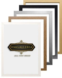 Modern Picture Frames  Poster Photo Frames in All Sizes Walnut Black Silver Oak - Picture 1 of 57