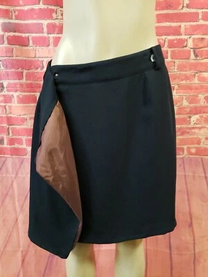 Morgan De Toi Jupe Magalie Wrap Black Lined Made In France Women's Skirt Size 2 - Image 1 of 4