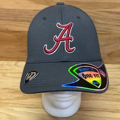 Gorra Alabama Crimson Tide Top of The World Gris Talla M/L Stretchfit Gorra Roll Tide Foto 1 de 4