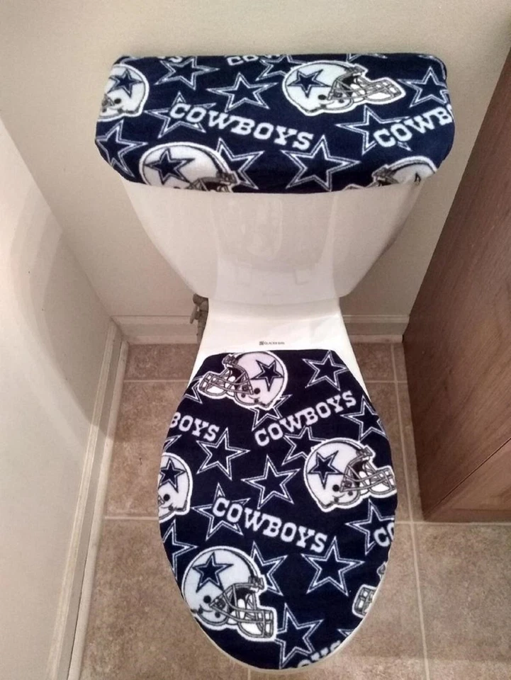 Комплект флисовой крышки унитаза и крышки бака Dallas Cowboys. - Изображение 1 из 1