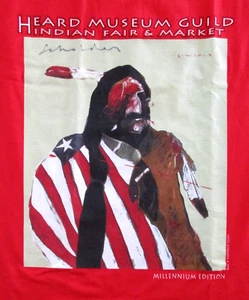 Maglietta Heard Museum Guild vintage adulto L grande arte indiana fiera e mercato Fritz - Foto 1 di 10