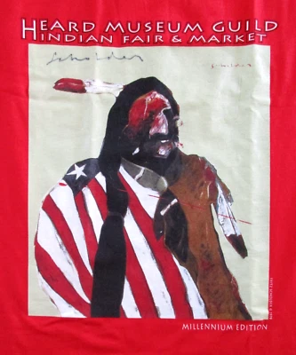 Camiseta Heard Museum Guild Vintage Adulto L Grande Indian Fair & Market Art Fritz Foto 1 de 4