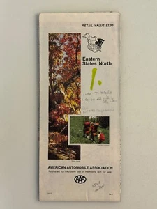 1984 Interstate Map of Eastern States North AAA American Auto Association Marked - Picture 1 of 7