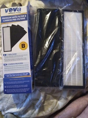 Prefiltros activados por carbón VEVA FBA_B01J3TFU0I 4 piezas - negros Foto 1 de 3