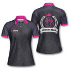 Bowling Ball Pattern Crown Emblem Custom Bowling Shirts For Women_2674