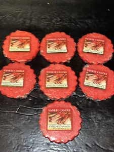 SET BESTEHEND AUS 7 Yankee Candle Retired "SPARKLING CINNAMON" Christmas Tarts Wax Melts - Bild 1 von 5