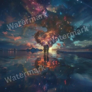 Digital Photo Wallpaper Image Picture Background Desktop Heart Cloud Romantic - Picture 1 of 2
