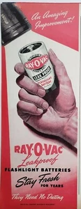De colección 1946 Ray-o-Vac Batería Impresión Anuncio Efímero Arte de Pared Decoración - Imagen 1 de 1