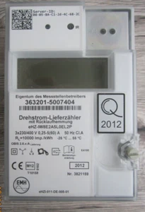 PV-Anlagen - eHz Lieferzähler Einspeisung A-, OBIS 2.8.0 - Bild 1 von 3