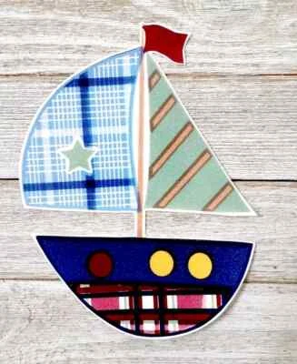 Barco náutico barco pared caja fuerte pegatina océano 6 pulgadas Foto 1 de 2