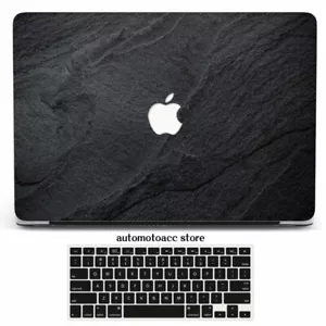 Carbon Black Rock Texture Case For Macbook M4 Pro 14 16 M3 Air 13 15 11 12 inch - Picture 1 of 16
