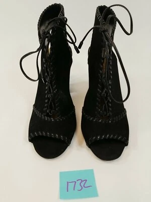 Botín de tacón alto para mujer Enzo Angiolini Vonessa punta abierta NEGRO talla 7,5 M Foto 1 de 4