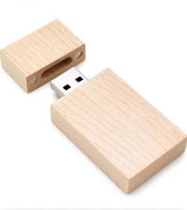 Wooden USB Fast Speed 16gb Storage Capacity Memory 2.0 Flash Drive Pen Stick - Afbeelding 1 van 5