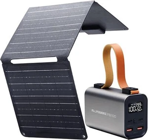 ALLPOWERS 100W Power Bank 24000mAh USB-C con LED y Panel Solar para Camping - Imagen 1 de 20