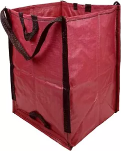 48-Gallon Reusable Self-Standing Lawn and Leaf Bags Garbage Can , Red - Picture 1 of 4