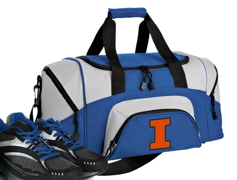 SMALL Illini GYM BAG University of Illinois Duffel Overnight Bag or Carryon Cover
