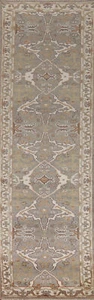 Exquisite Oushak Indian Wool 12 ft. Rug Runner Grey Carpet 3x12 - Picture 1 of 17