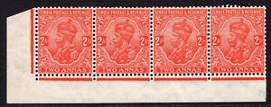 INDIA 1932-36 KGV DEFINITIVE 2A CORNER STRIP OF FOUR FRESH UNMOUNTED MINT