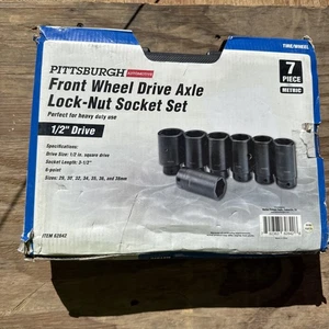 Pittsburgh Automotive Metric Front Wheel Drive Axle Lock-Nut Socket Set 7. 62842 - Picture 1 of 4