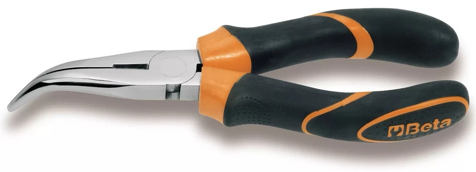 Pinza a becchi mezzotondi lunghissimi Beta Utensili 1168BM piegati zigrinati Foto 1 de 1