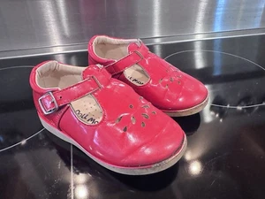 The Doll Maker rote Leder Cutout Mary Jane Schuhe Kinder Größe 8 Kleinkind Mädchen - Bild 1 von 14