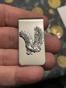 Flying Eagle Silver Tone Money Clip - Picture 1 of 2
