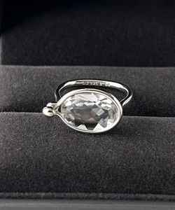Georg Jensen Ring Rock Crystal Savannah US7.5 AG925 Motif Accessary Ladies Auth - Picture 1 of 11