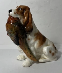Royal Doulton Cocker Spaniel With Pheasant Bone China Figurine HN1028 5.5 Tall - Picture 1 of 13