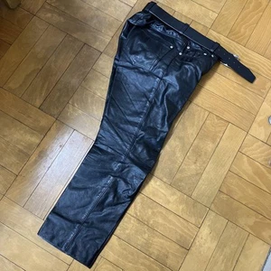 Schott leather pants W28 with belt riders from Japan - Picture 1 of 12