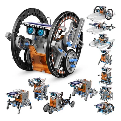 Solar-Roboter-Bausatz 12-in-1 – STEM-Lernspielzeug mit Solarenergie für Kinder - Bild 1 von 4