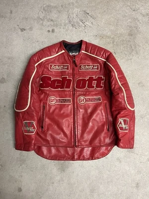 Vintage Schott Formula One Leather Racing Jacket - Image 1 of 3