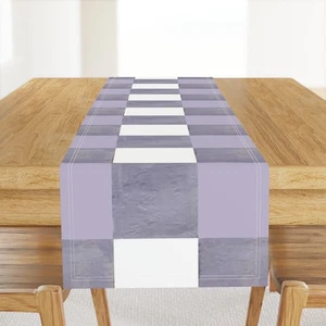 Pastell Büffel Karo 2 Zoll Gingham Karo Hell Lila Bedruckt Tischläufer - Bild 1 von 5