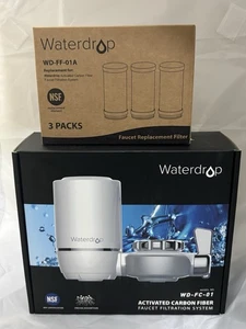 Filtro de agua para grifo de carbón activado Waterdrop con 3 filtros WD-FC-01 blanco - Imagen 1 de 3