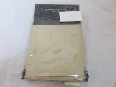 Hoja plana Donna Karan Ultra Fina Queen 600tc dorada nueva en paquete Foto 1 de 4