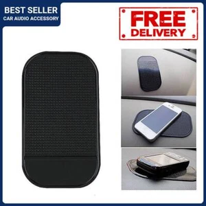 Car Dashboard Mats Black Non-Slip Sticky Phone Holder Mat Anti Slip Cell Mount - Picture 1 of 17