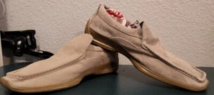 Steve Madden Suede Leather Beige Slip On Loafer Shoes 10.5 M - Picture 1 of 4