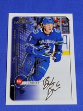2018-19 Upper Deck MVP Brock Boeser 20th Anniversary Tribute Silver Script #15