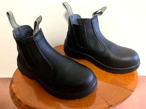Jackeroo UK Wm's Black Leather Chelsea Boots Oil-slip resistant UK4-AU-US6-EU37 - Picture 1 of 15